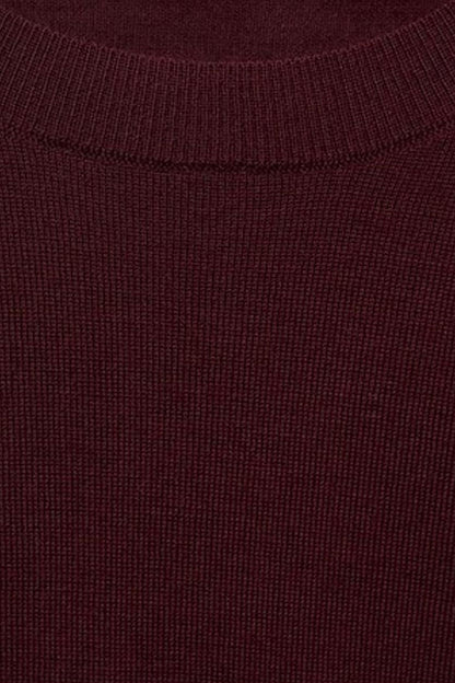 Pull met ronde hals - bordeaux