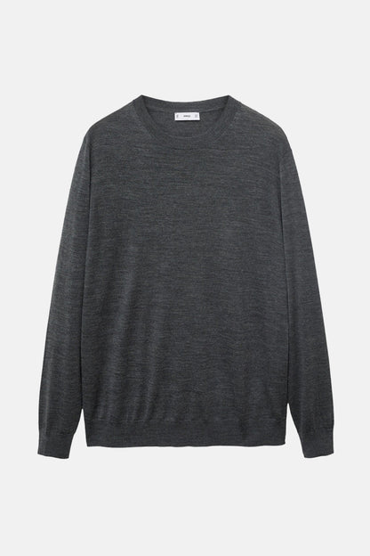 Trui met ronde hals grijs - MANGO