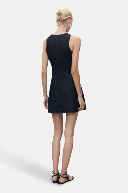 Donkerblauwe Denim Jurk