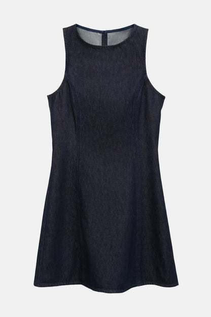 Donkerblauwe Denim Jurk
