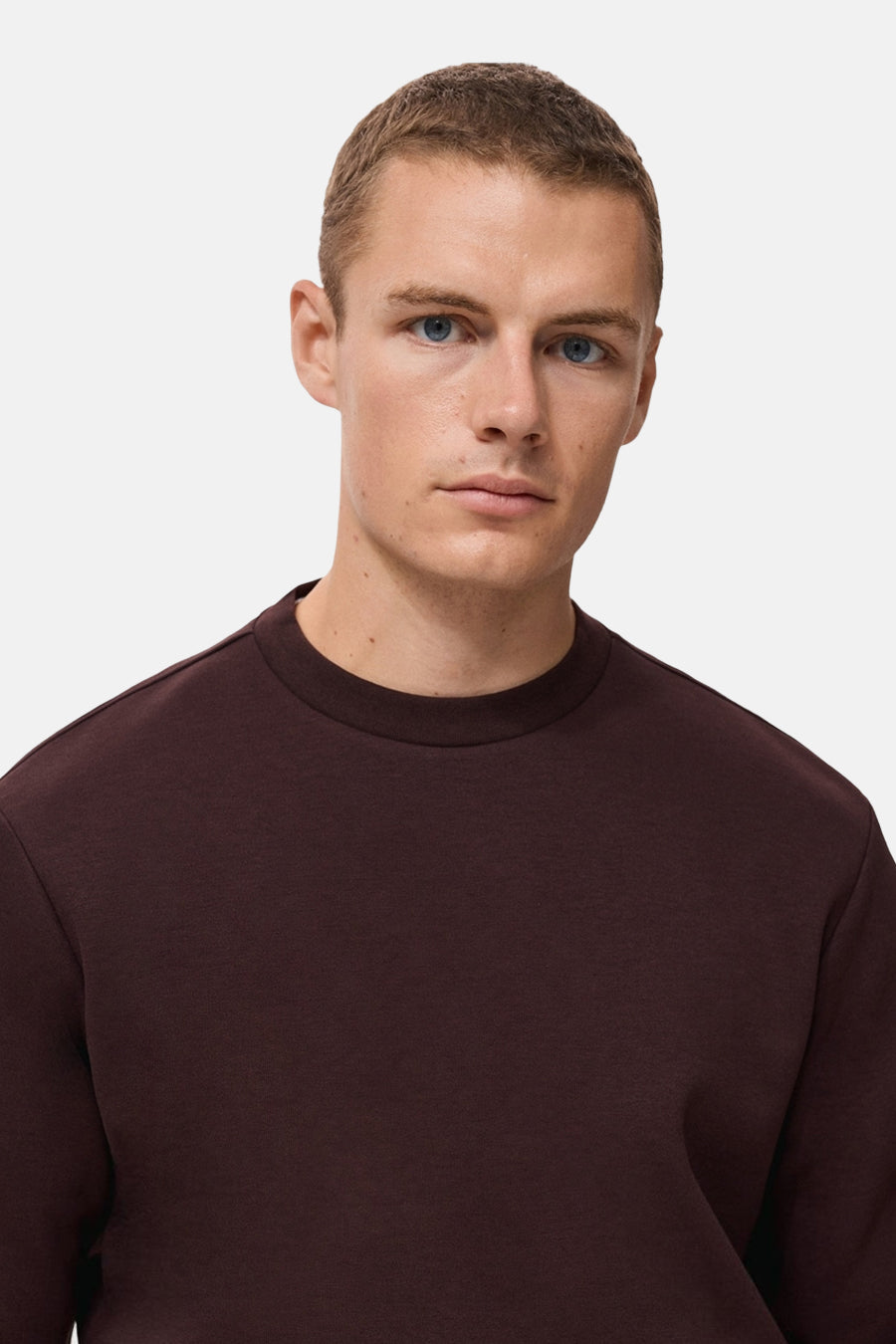 Sweater met ronde hals bordeaux - MANGO