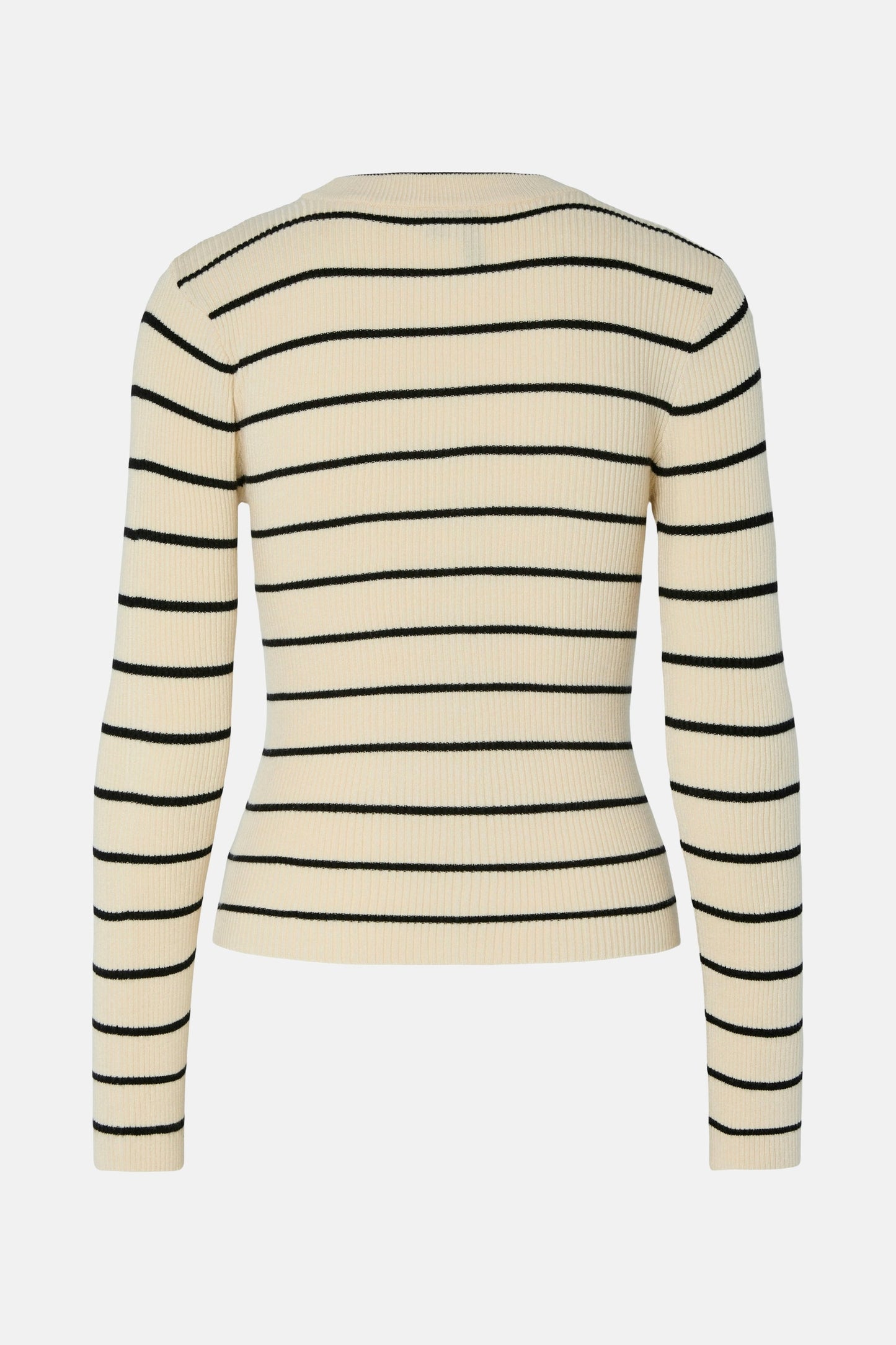 Beige Trui met Ronde Hals