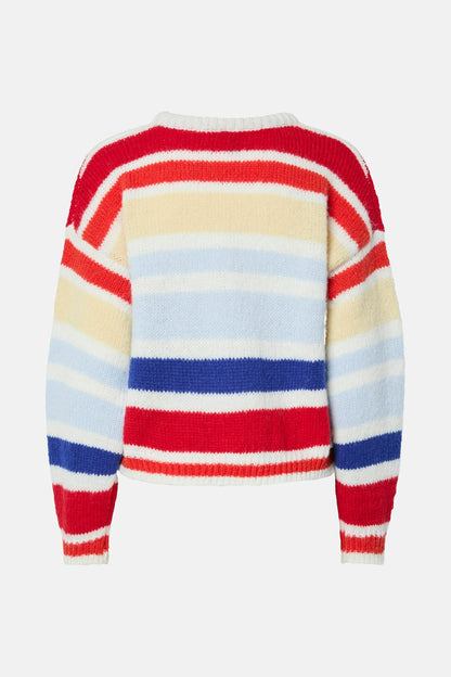 Trui met ronde hals multicolor - PIECES®