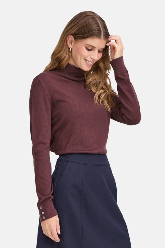 Trui met rolkraag - rood