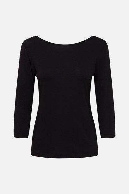 Zwarte T-shirt met Lange Mouwen