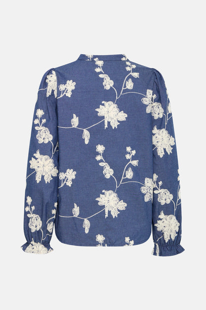 Lange Mouwen Blouse - Blauw