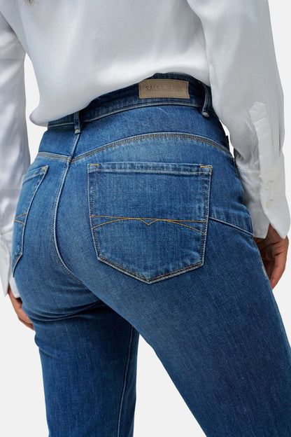 Mid Blue Denim Flared Jeans - Salsa Jeans®
