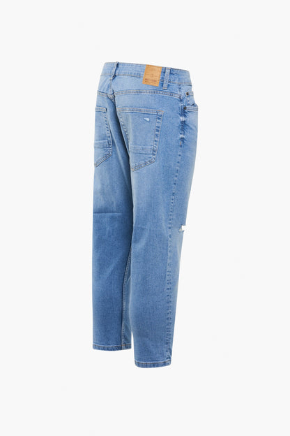 Lichtblauwe Denim Tapered Jeans