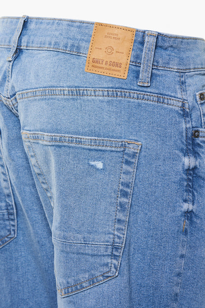 Lichtblauwe Denim Tapered Jeans