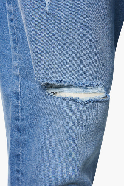 Lichtblauwe Denim Tapered Jeans