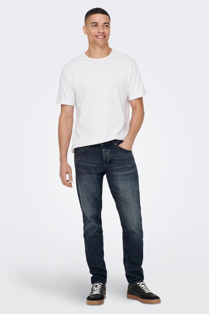 Tapered Jeans - Dark Gray Denim