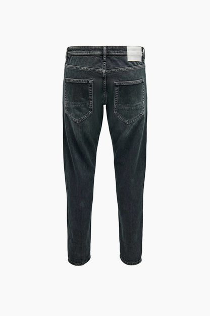Tapered Jeans - Dark Gray Denim