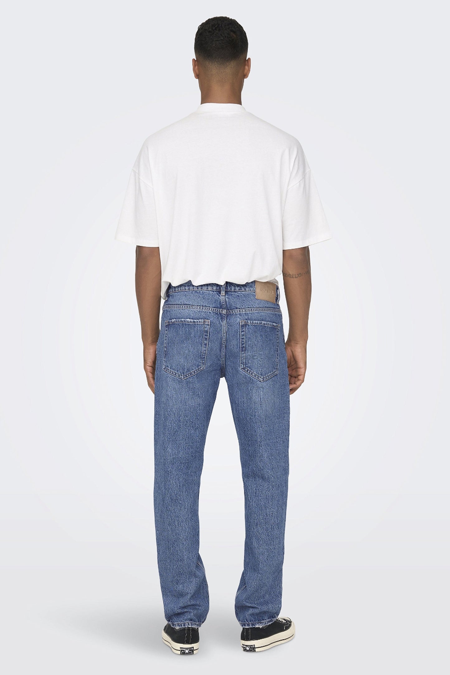 ONLY & SONS® Mid Blue Wide Leg Denim Jeans
