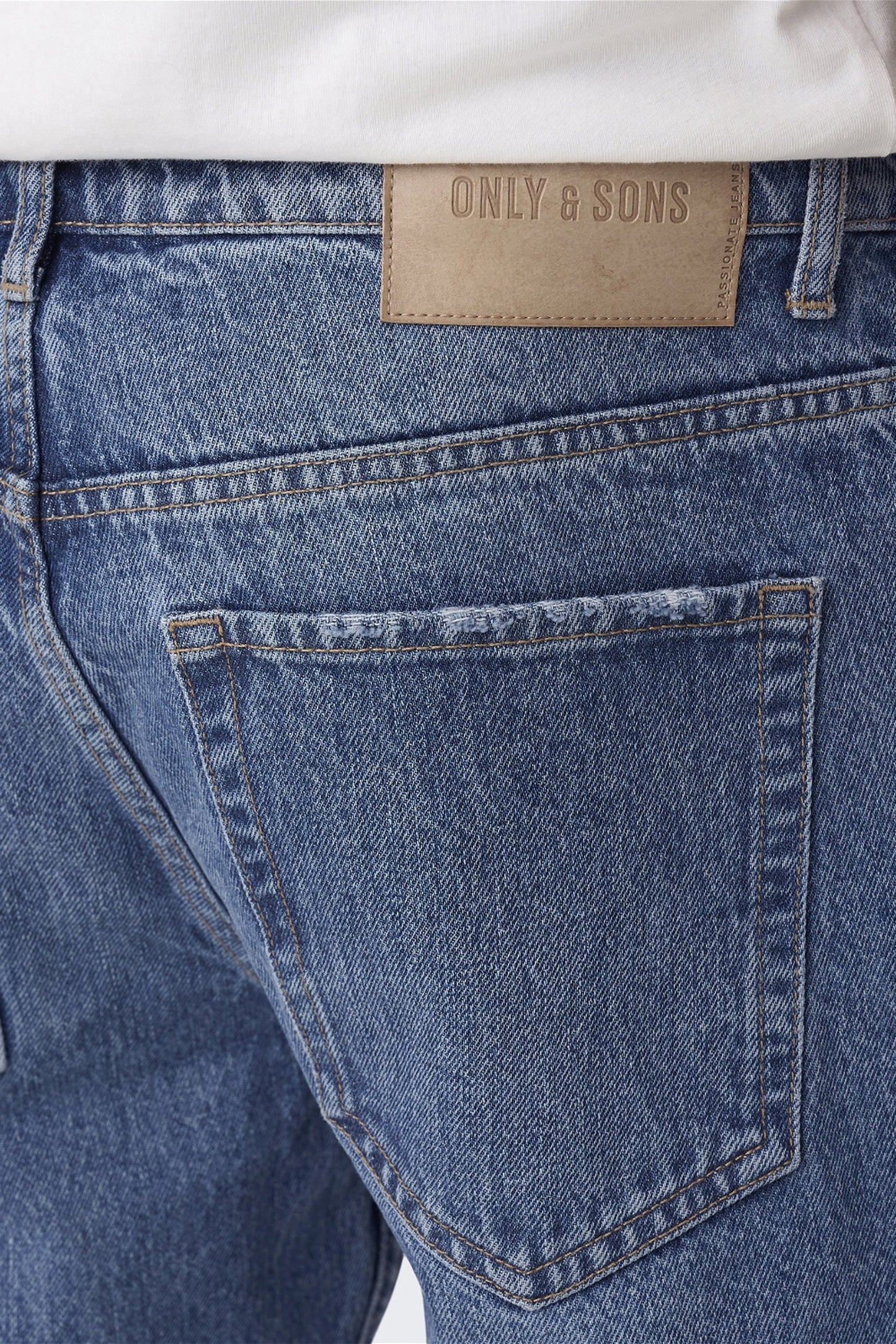ONLY & SONS® Mid Blue Wide Leg Denim Jeans