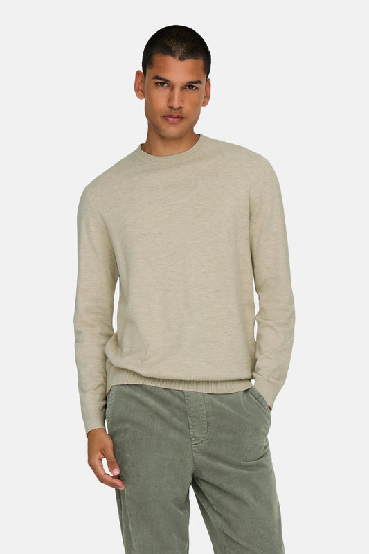 Ronde Hals Pullover - Ecru