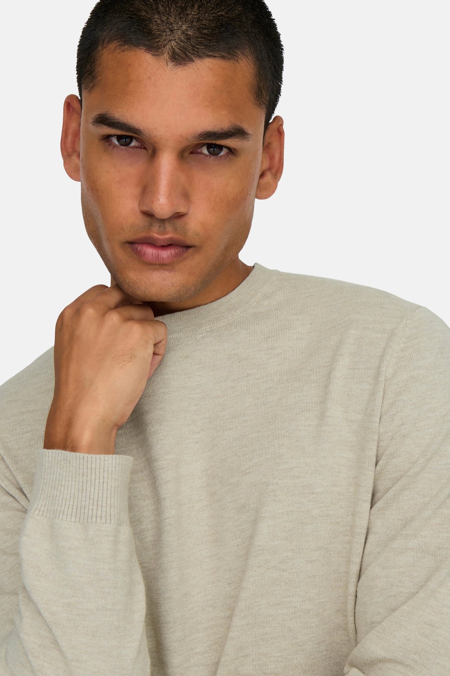 Ronde Hals Pullover - Ecru