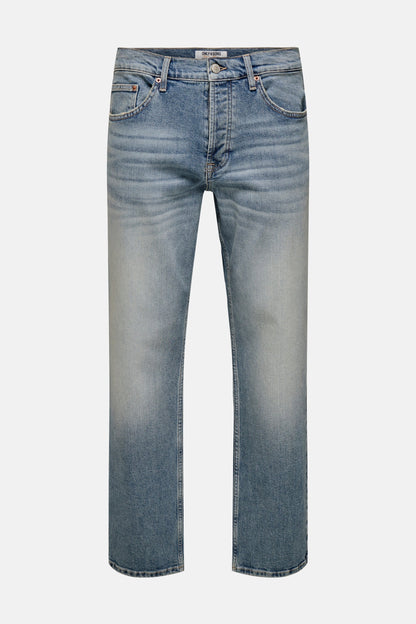 ONLY & SONS® Mid Blue Denim Rechstreeks Jeans