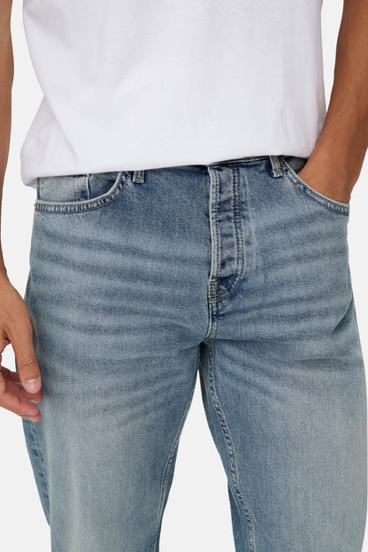 ONLY & SONS® Mid Blue Denim Rechstreeks Jeans