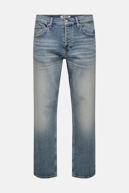 ONLY & SONS® Mid Blue Denim Rechstreeks Jeans