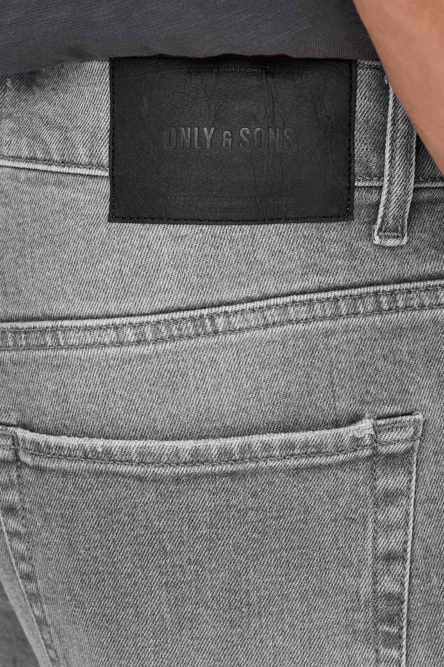 Mid Grey Denim Straight Jeans - ONLY & SONS®