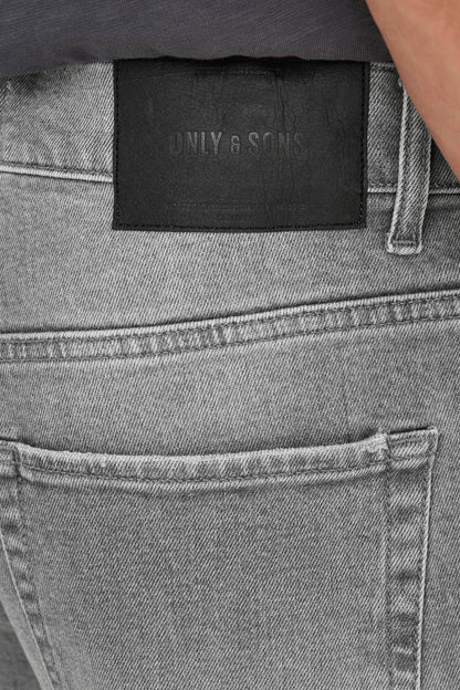 Mid Grey Denim Straight Jeans - ONLY & SONS®