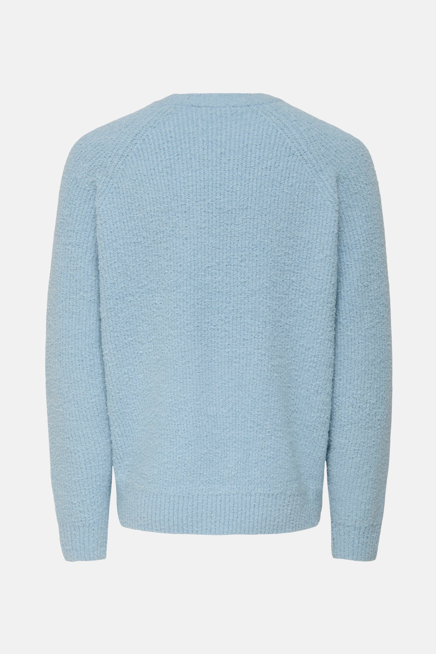 Blauwe ronde hals trui