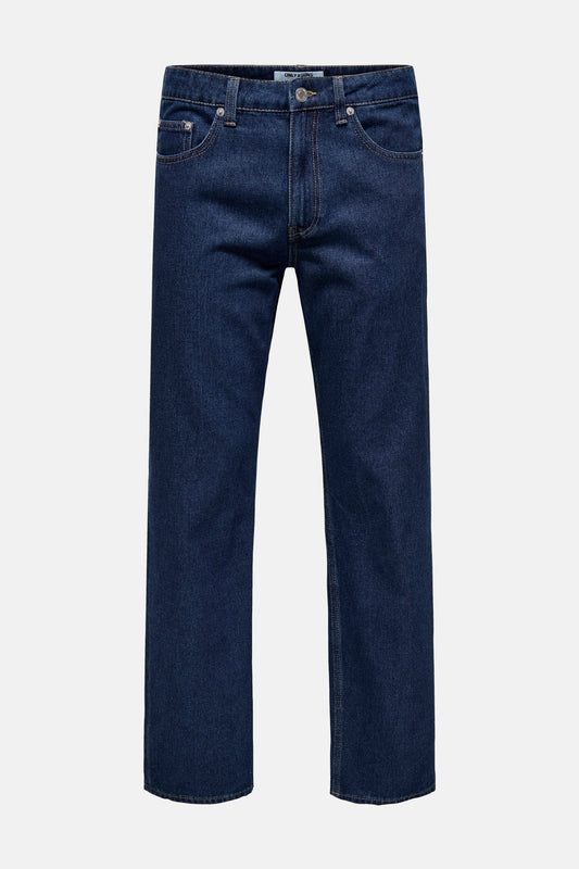 EDGE - Donkerblauwe Denim Jeans