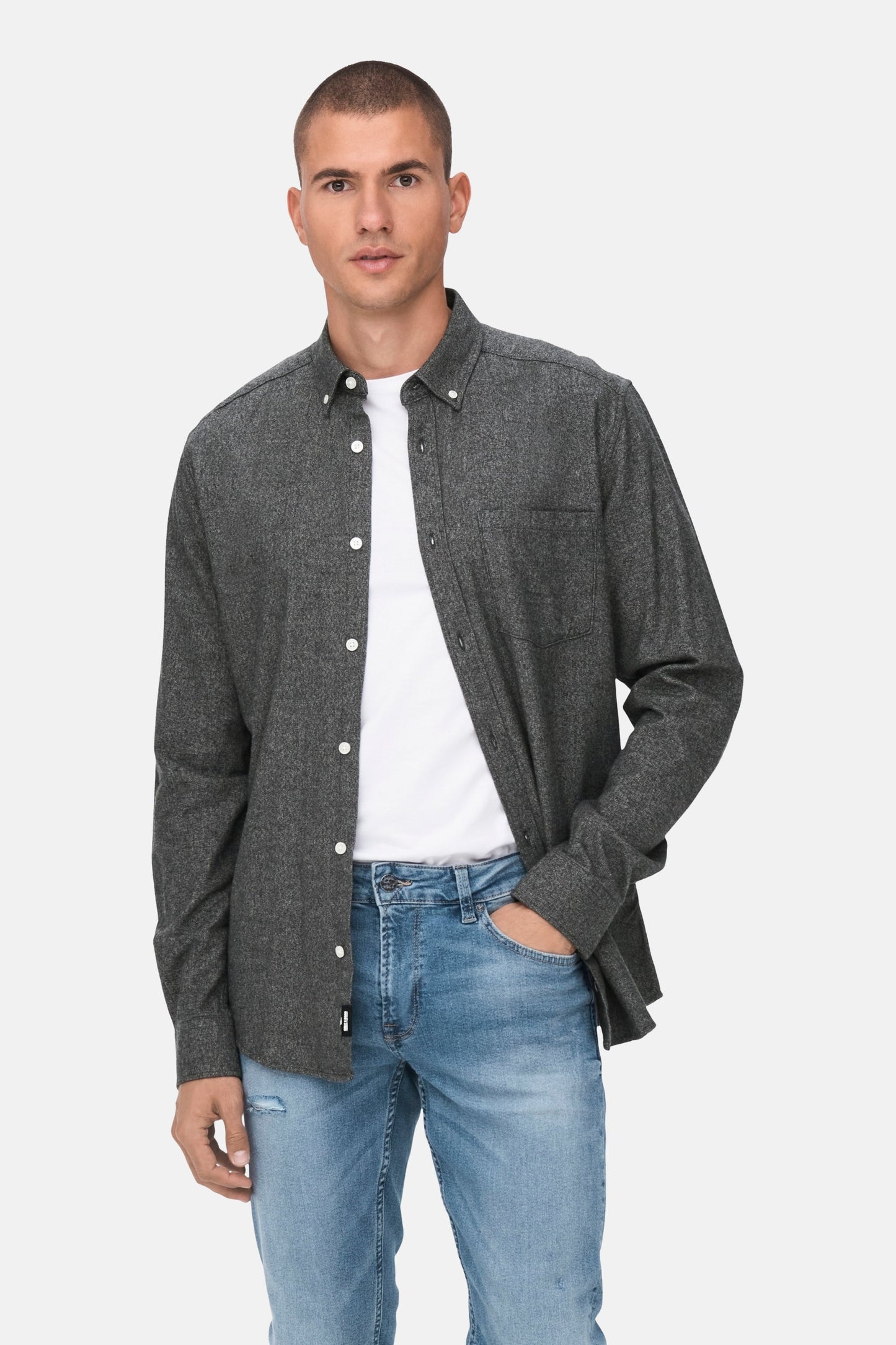 Lange Mouwen T-shirt - Grijs
