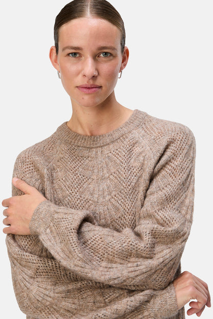 Trui met ronde hals bruin - OBJECT