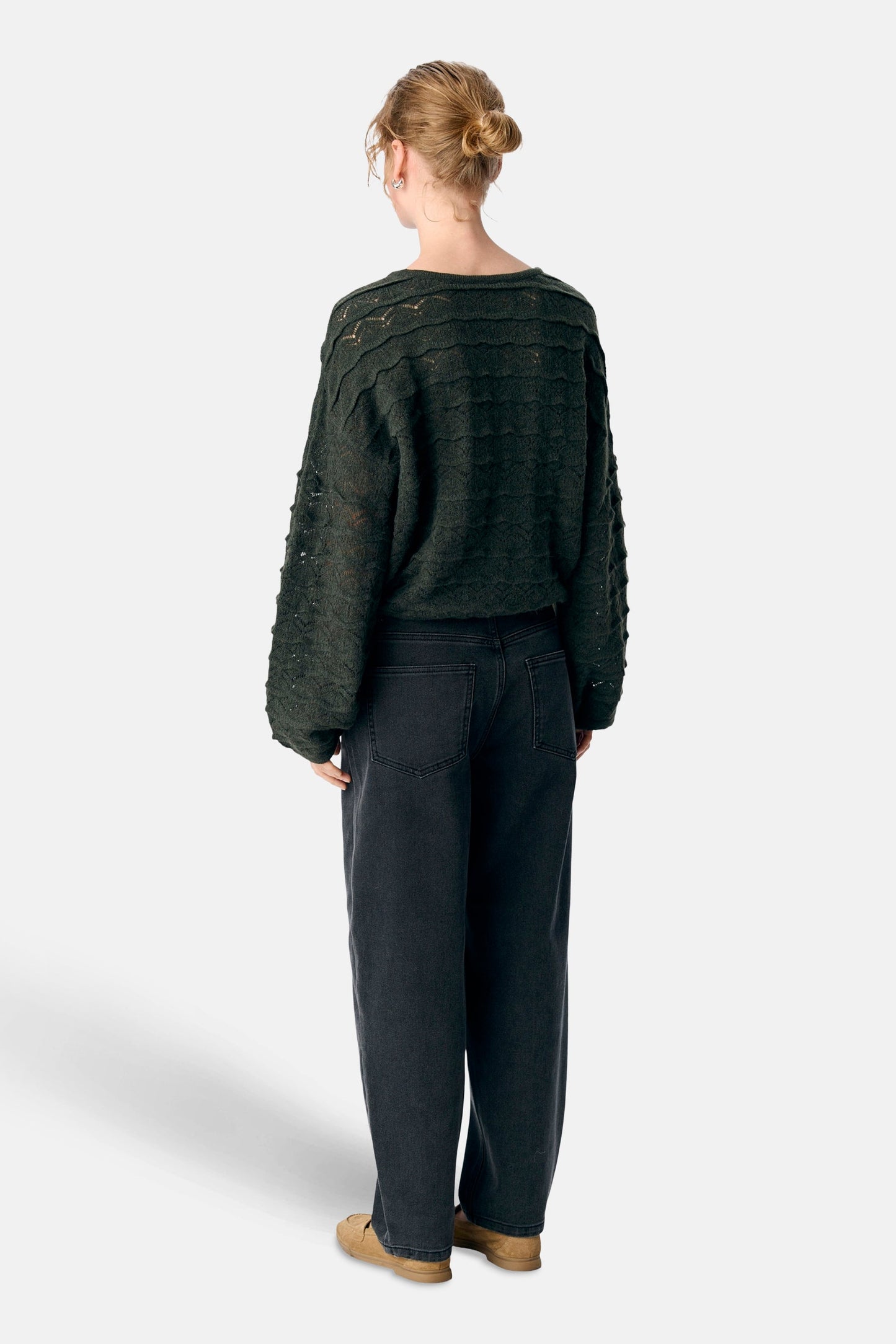 Trui met ronde hals groen - OBJECT