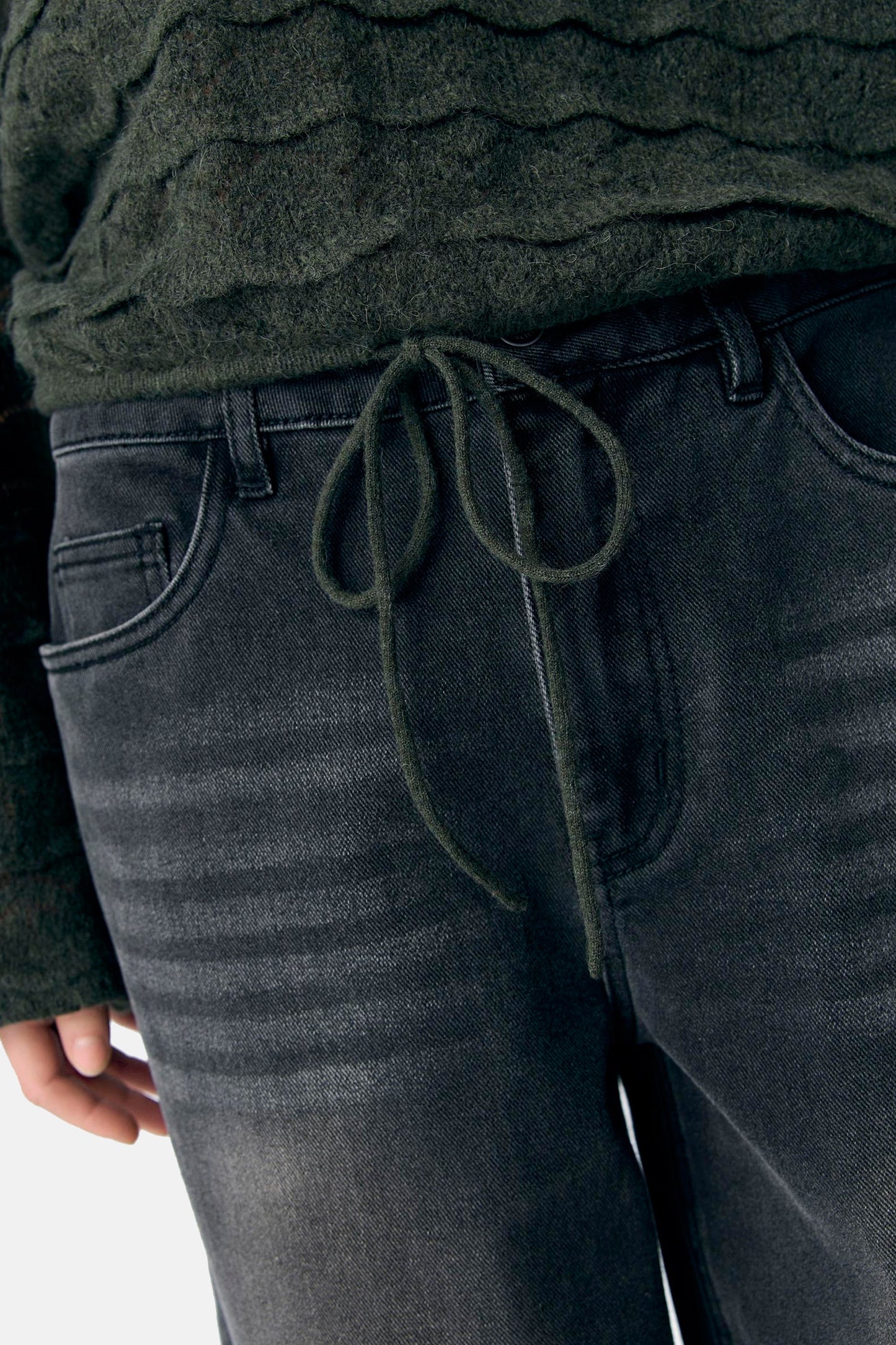 Trui met ronde hals groen - OBJECT