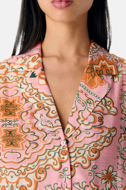 Korte Mouwen Hemd - Roze