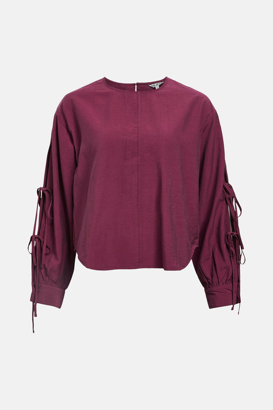 Blouse (lange mouwen) rood - OBJECT