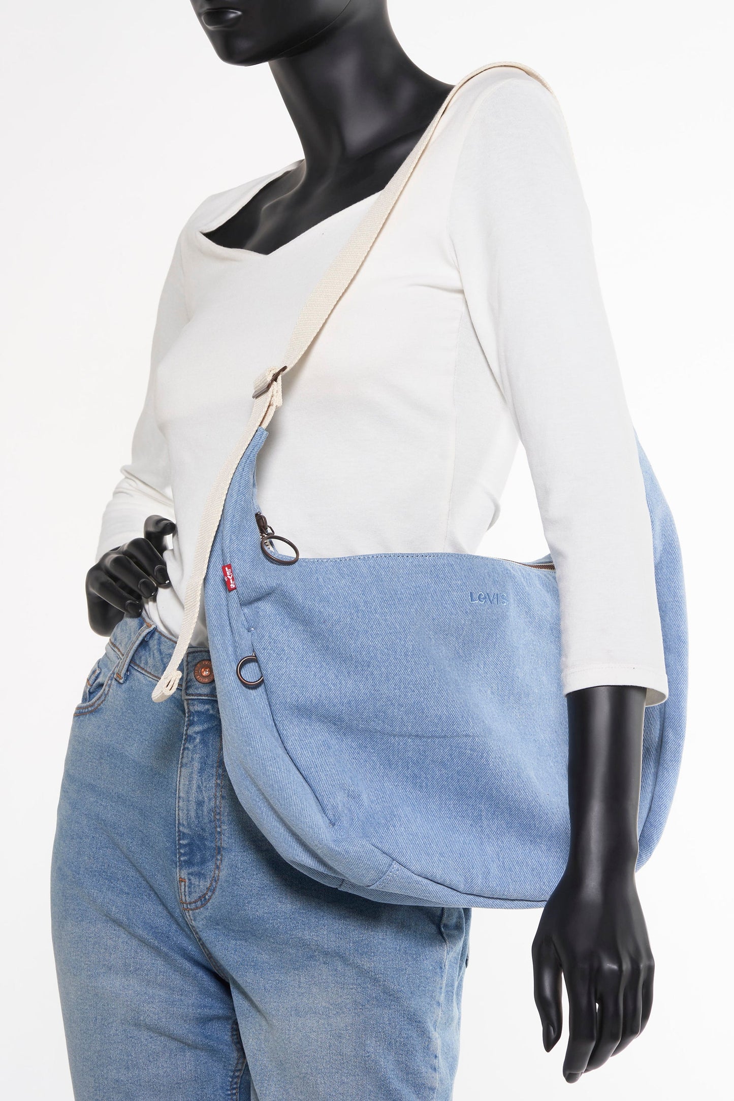 Denim Handtas in Lichtblauw