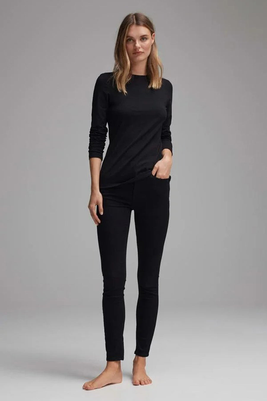 Zwarte Lange Mouwen T-shirt - OPUS