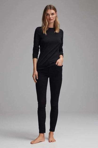 Zwarte Lange Mouwen T-shirt - OPUS