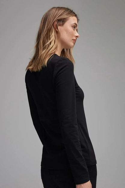 Zwarte Lange Mouwen T-shirt - OPUS