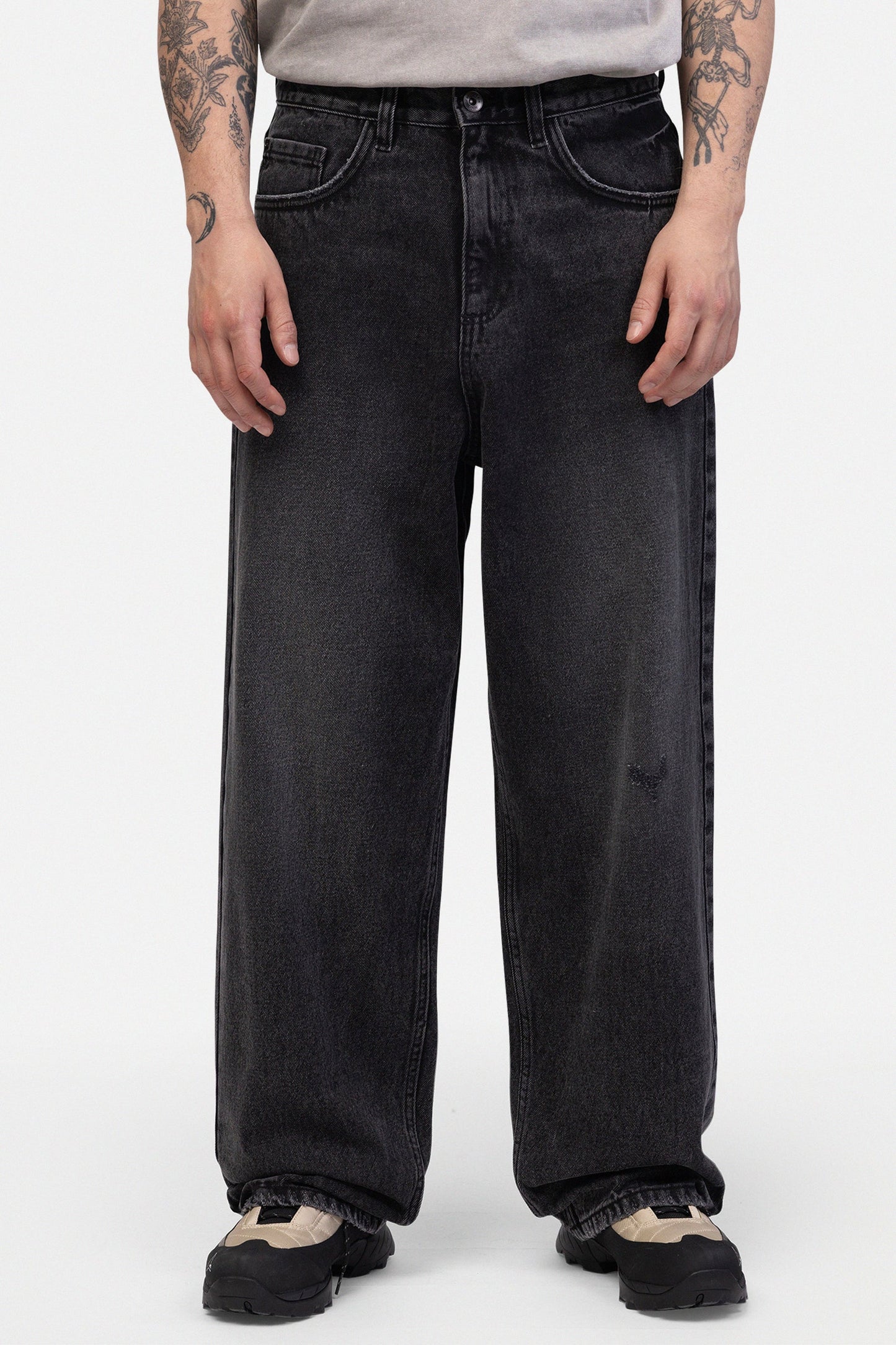 KINGSTON - Donkergrijze Jeans