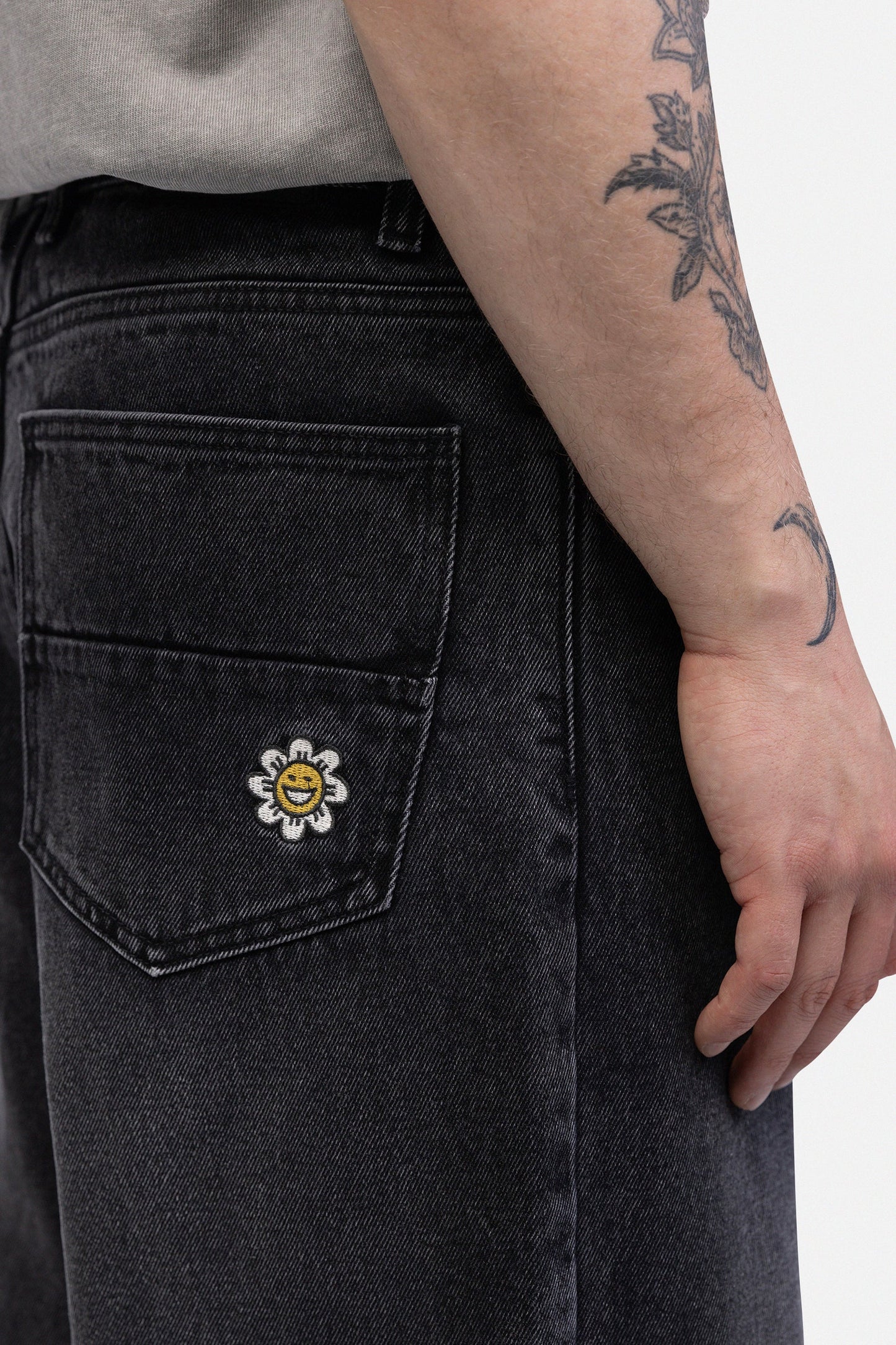 KINGSTON - Donkergrijze Jeans