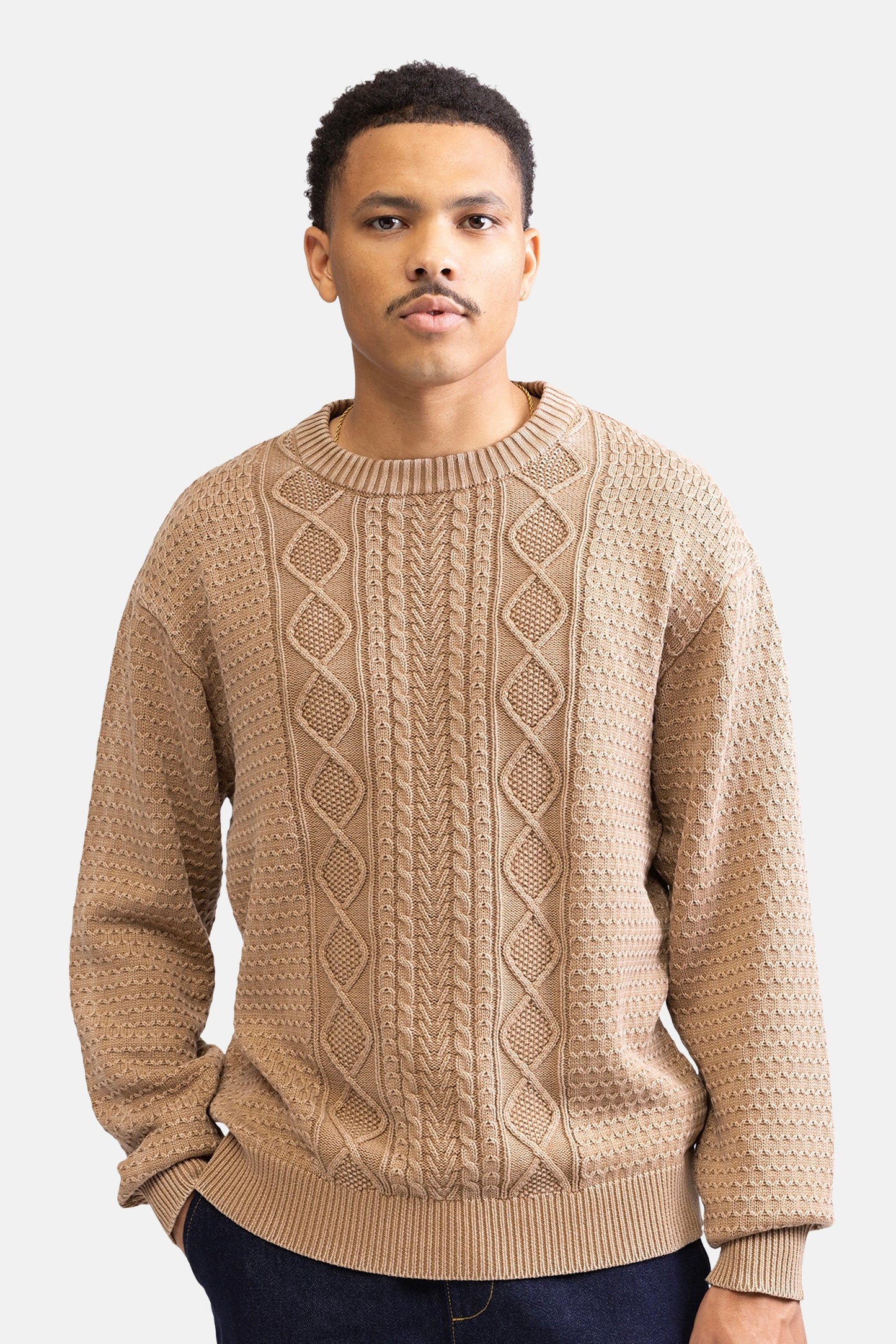 Beige Ronde Hals Trui - REDEFINED REBEL
