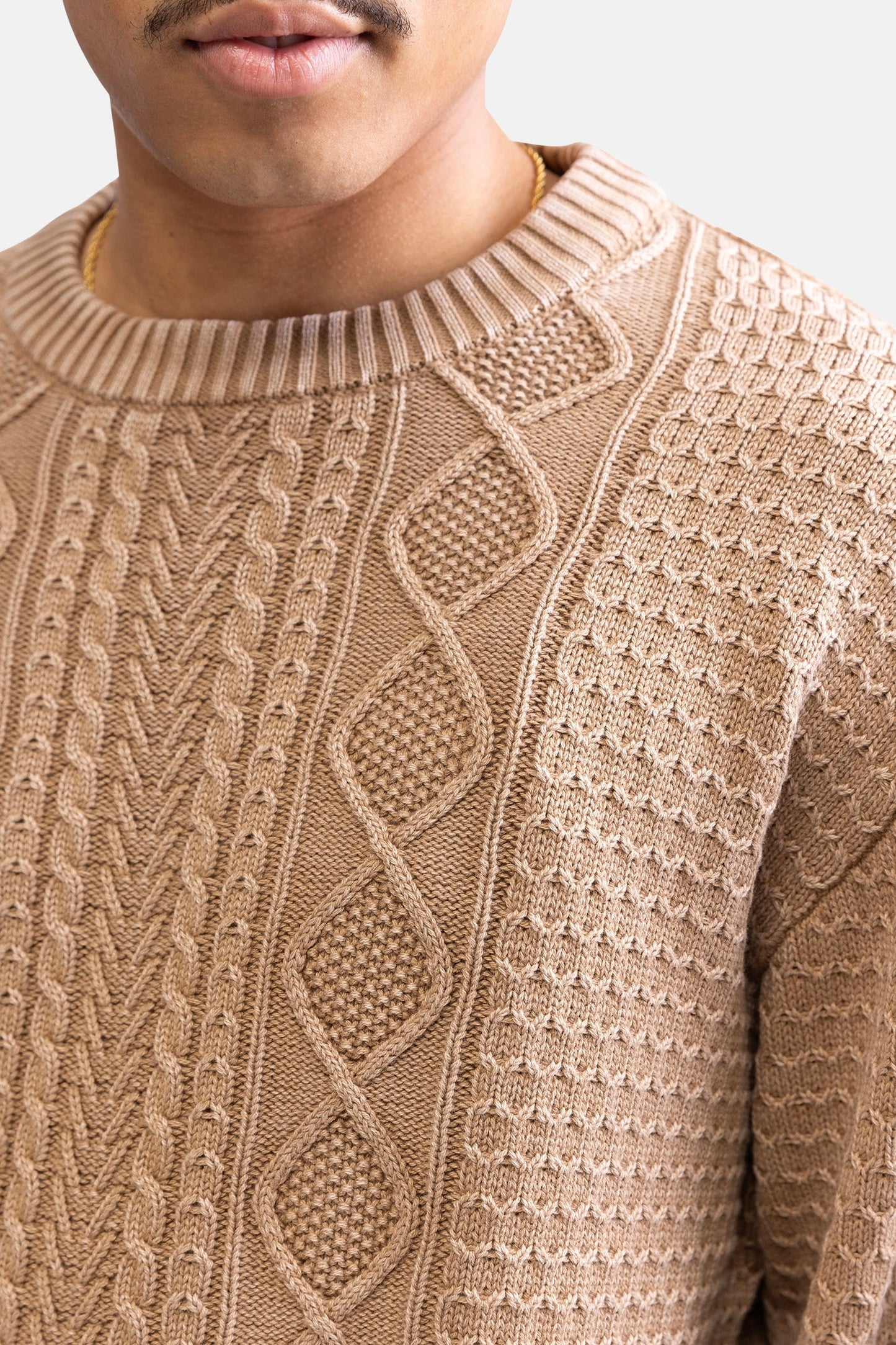 Beige Ronde Hals Trui - REDEFINED REBEL