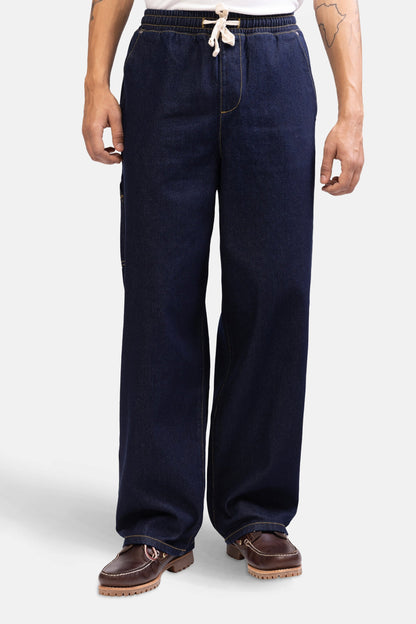 Donkerblauwe Denim Wijd Jeans - REDEFINED REBEL