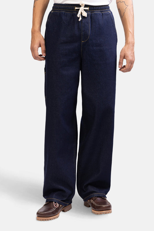 Donkerblauwe Denim Wijd Jeans - REDEFINED REBEL