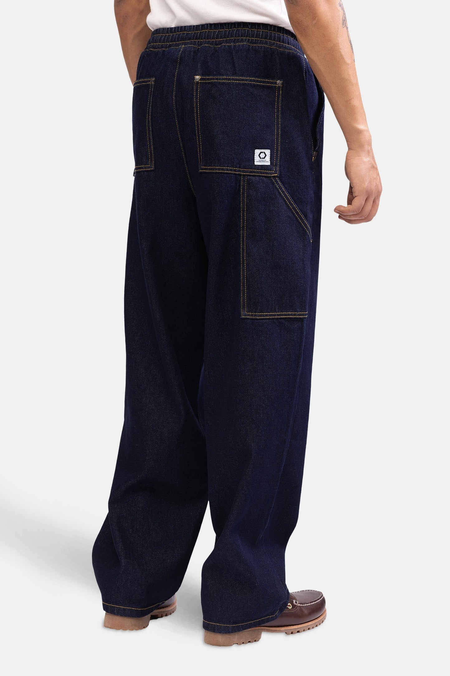 Donkerblauwe Denim Wijd Jeans - REDEFINED REBEL