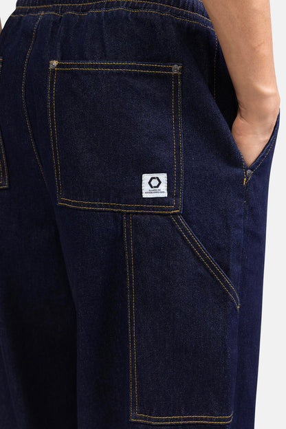 Donkerblauwe Denim Wijd Jeans - REDEFINED REBEL
