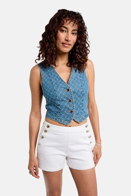 Mid Blue Denim Blazer