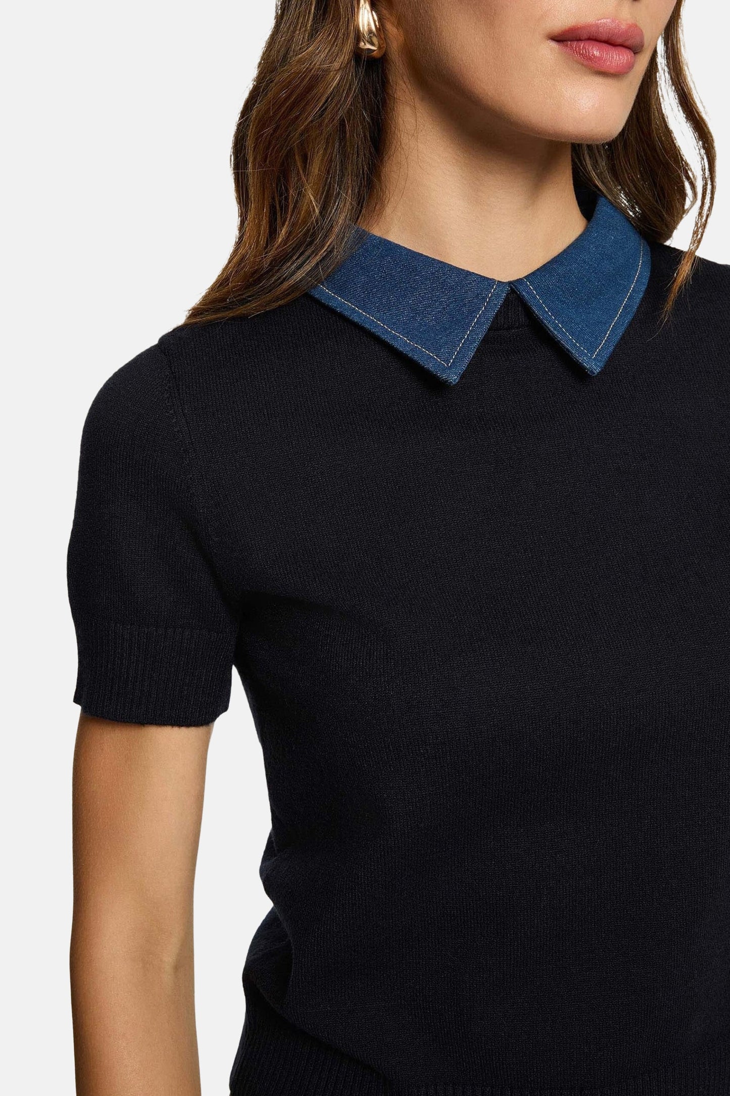 Trui met ronde hals - blauw
