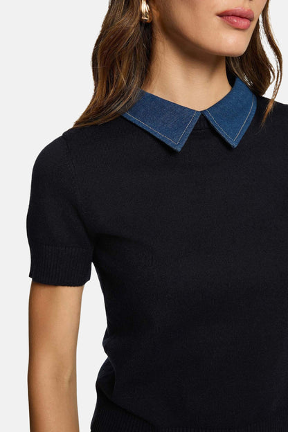 Trui met ronde hals - blauw