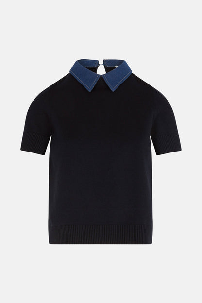 Trui met ronde hals - blauw