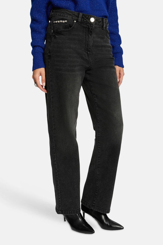 Rechtafgesneden jeans donkergrijs denim - Morgan De Toi